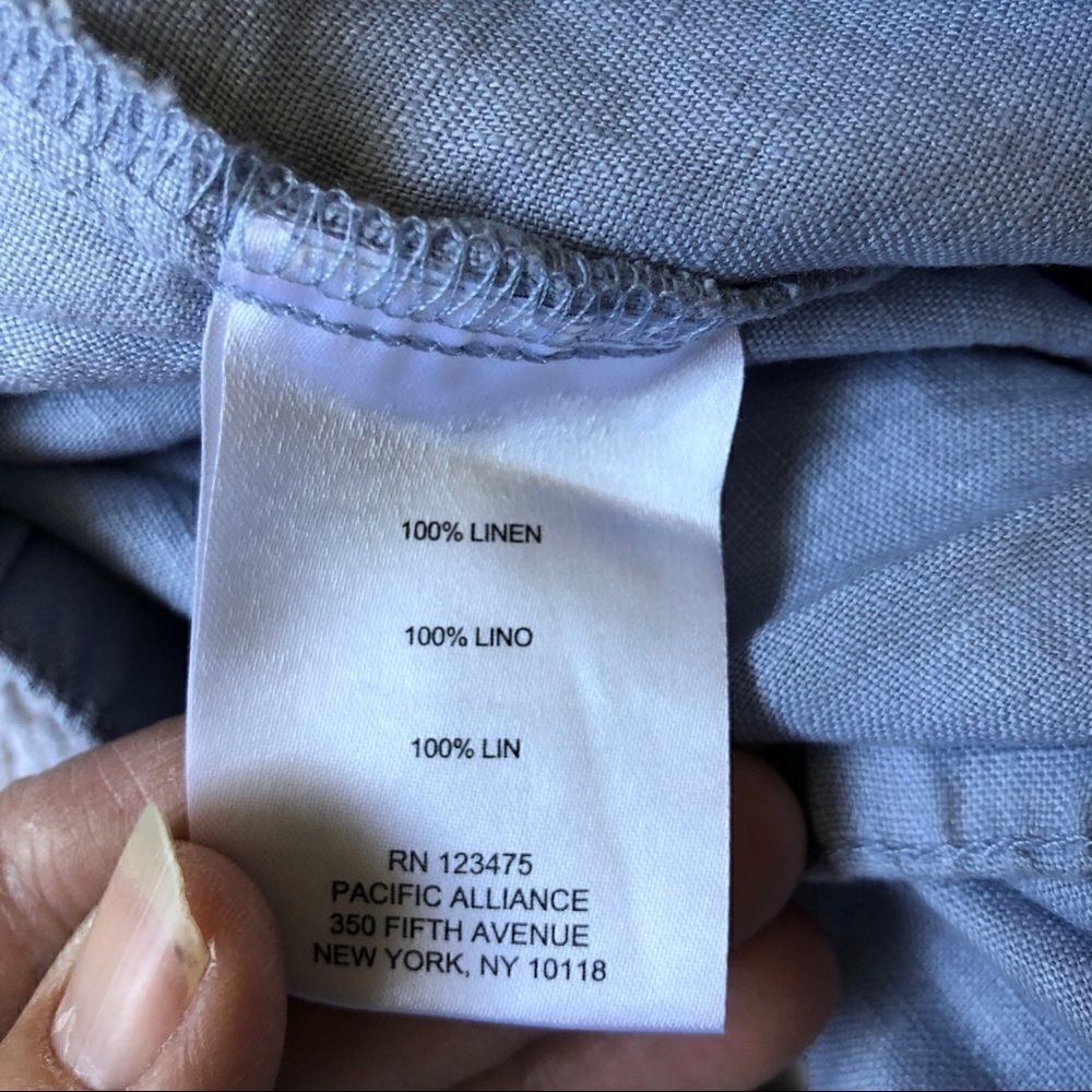 ELLEN TRACY Adjustable Drawstring Linen Shorts - Picture 7 of 8
